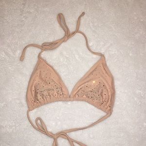 Forever 21 Pink Crystal Bikini Top (Size Small)